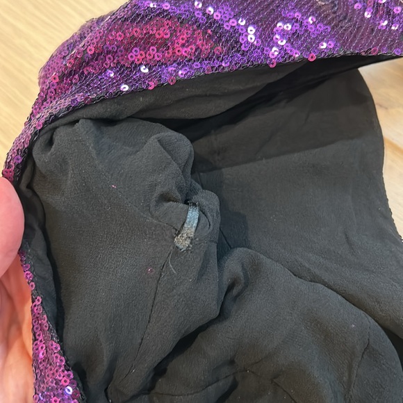 Dundas Purple Sequin Long Sleeve Mini Dress, Size S - Picture 7 of 10